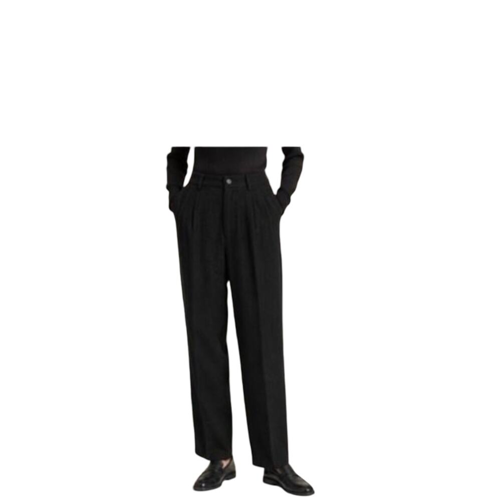 Eddie Bauer Pants Womens Size 10 Black Wool Blend High Rise Straight Trousers